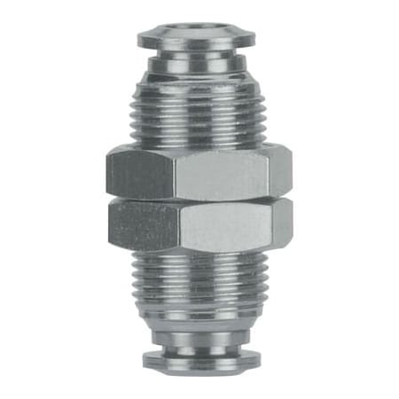 Alpha Technologies AIGNEP Bulkhead Union, 10mm Tube, Stainless Steel 60050-10